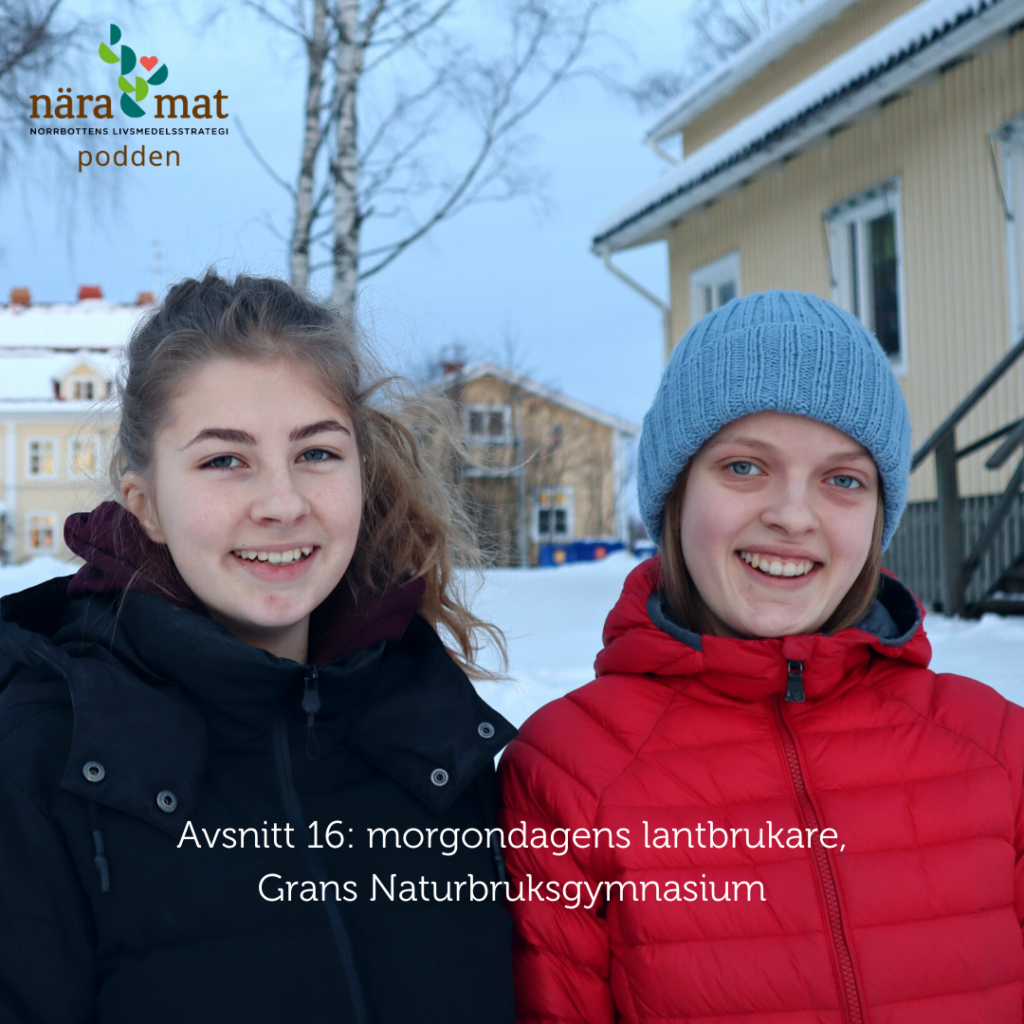 Porträttbilder Hanna och Noomi som är elever på Grans naturbruksgymnasium