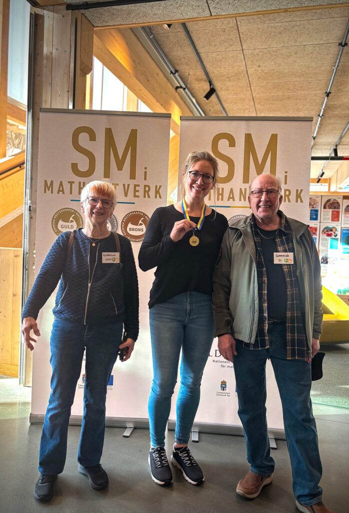 Tre personer på SM i mathantverk med guldemedalj