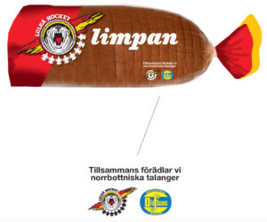 Brödlimpa med Luleå Hockeys logotyp