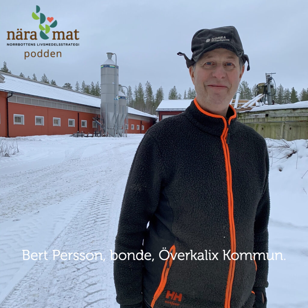 Bonden Bert Persson på sin gård i Svartbyn i Överkalix
